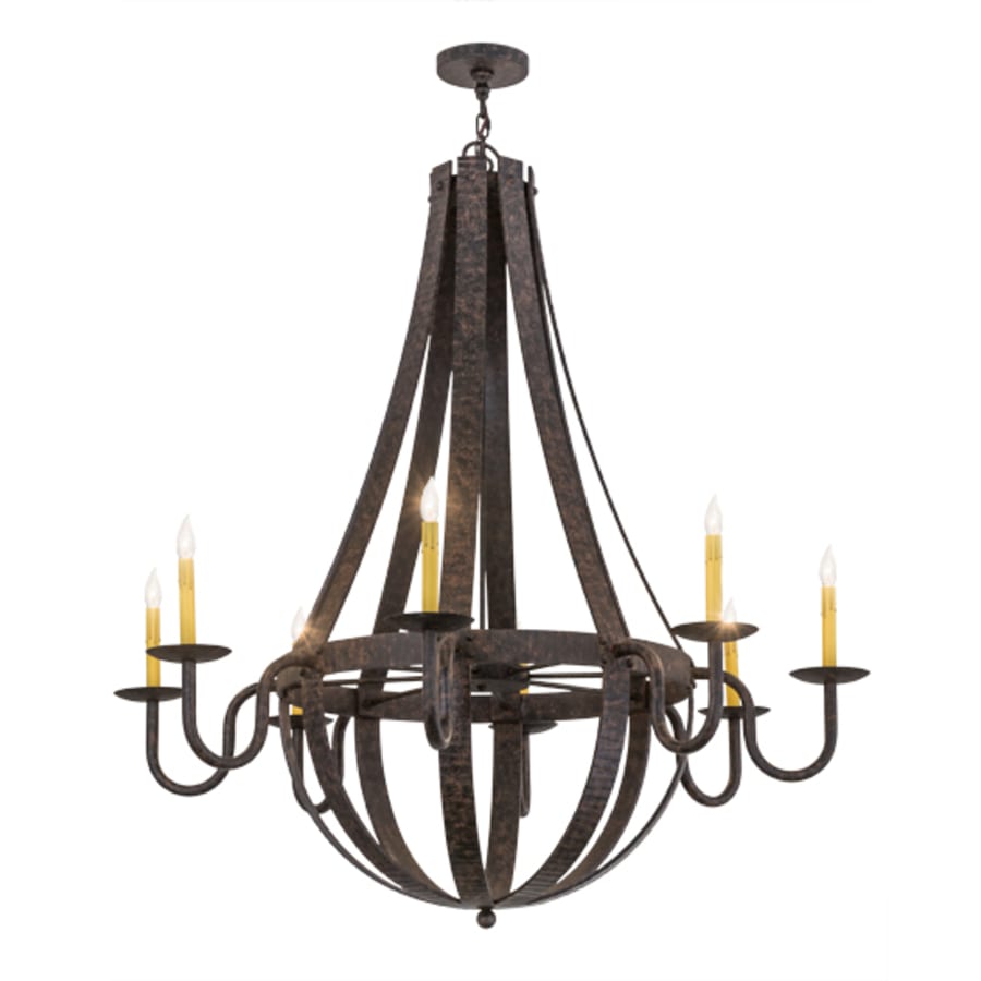 Meyda Tiffany Barrel Stave Metallo 8 Light 48" Wide Taper Candle Style Chandelier