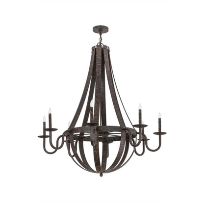 Meyda Tiffany Barrel Stave Metallo 8 Light 48" Wide Taper Candle Style Chandelier