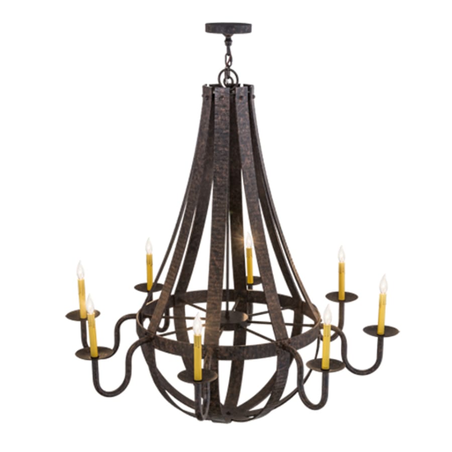 Meyda Tiffany Barrel Stave Metallo 8 Light 48" Wide Taper Candle Style Chandelier