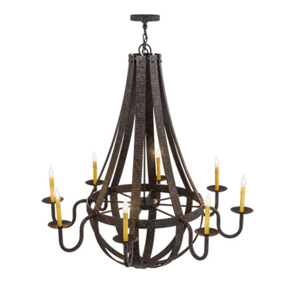 Meyda Tiffany Barrel Stave Metallo 8 Light 48" Wide Taper Candle Style Chandelier