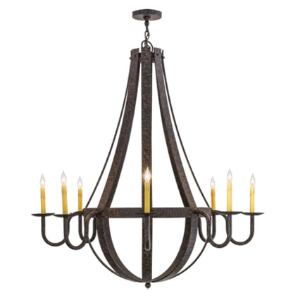 Meyda Tiffany Barrel Stave Metallo 8 Light 48" Wide Taper Candle Style Chandelier