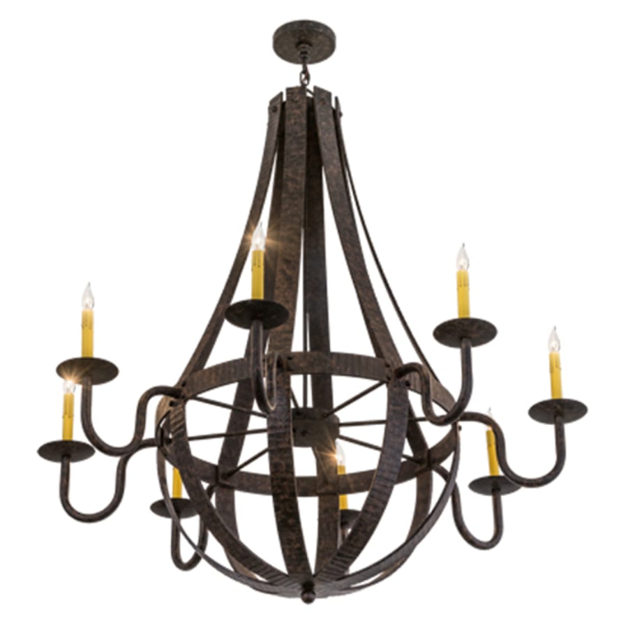 Meyda Tiffany Barrel Stave Metallo 8 Light 48" Wide Taper Candle Style Chandelier
