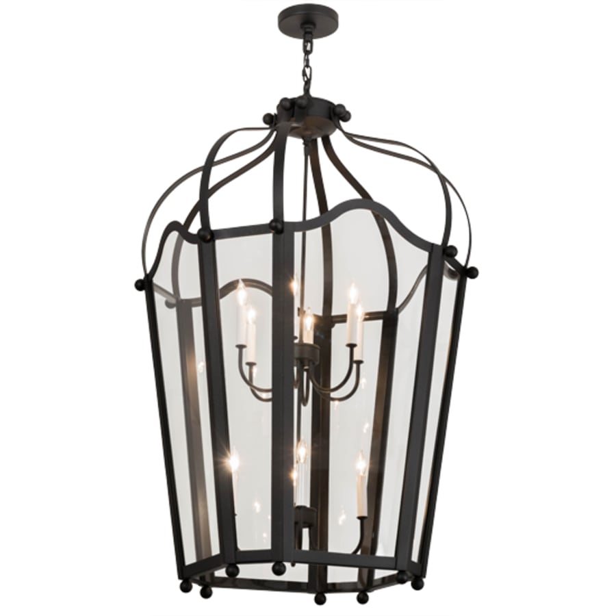 Meyda Tiffany Citadel 10 Light 33" Wide Taper Candle Pendant