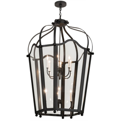 Meyda Tiffany Citadel 10 Light 33" Wide Taper Candle Pendant