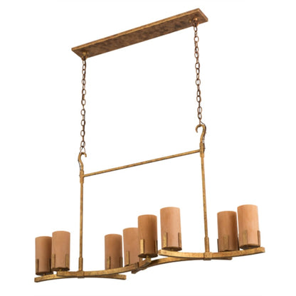 Meyda Tiffany Long Cero 8 Light 52" Wide Linear Chandelier