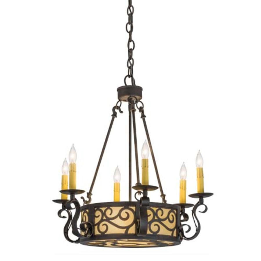 Meyda Tiffany Delano 6 Light 24" Wide Taper Candle Style Chandelier