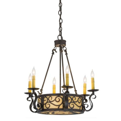 Meyda Tiffany Delano 6 Light 24" Wide Taper Candle Style Chandelier