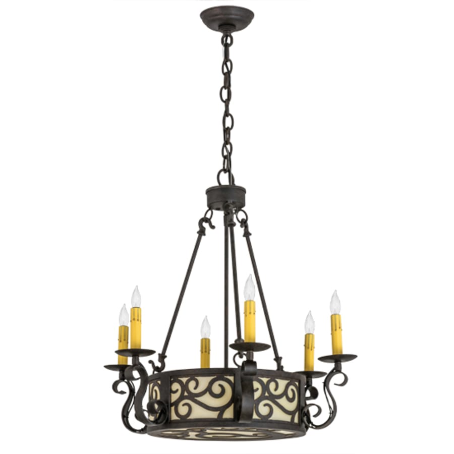 Meyda Tiffany Delano 6 Light 24" Wide Taper Candle Style Chandelier