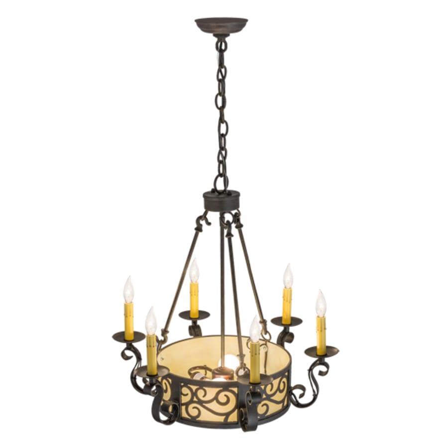 Meyda Tiffany Delano 6 Light 24" Wide Taper Candle Style Chandelier