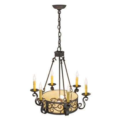 Meyda Tiffany Delano 6 Light 24" Wide Taper Candle Style Chandelier