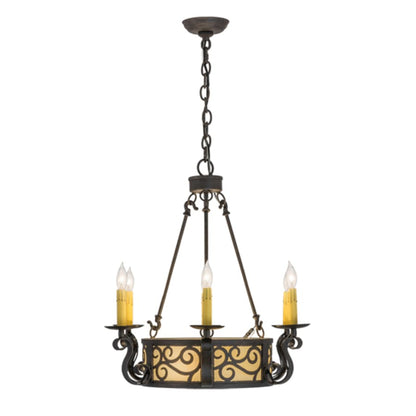 Meyda Tiffany Delano 6 Light 24" Wide Taper Candle Style Chandelier