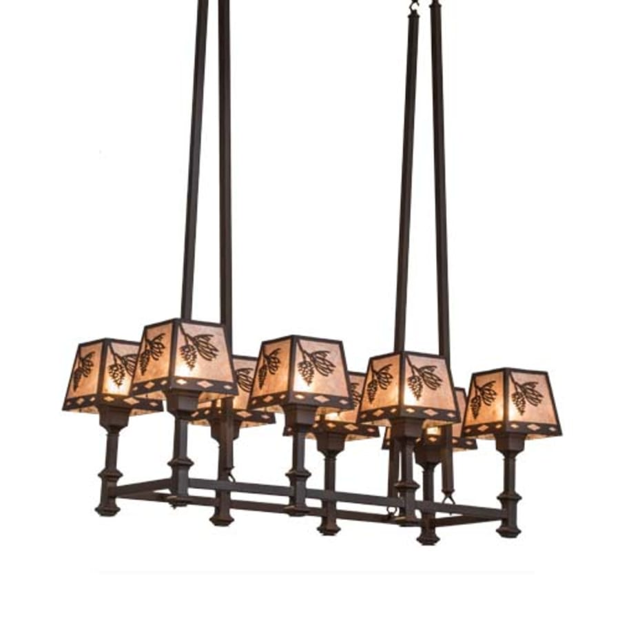Meyda Tiffany Balsam Pine 8 Light 38" Wide Linear Chandelier