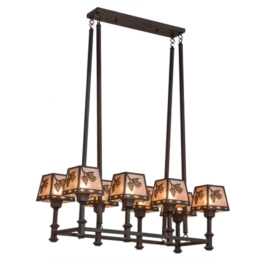 Meyda Tiffany Balsam Pine 8 Light 38" Wide Linear Chandelier