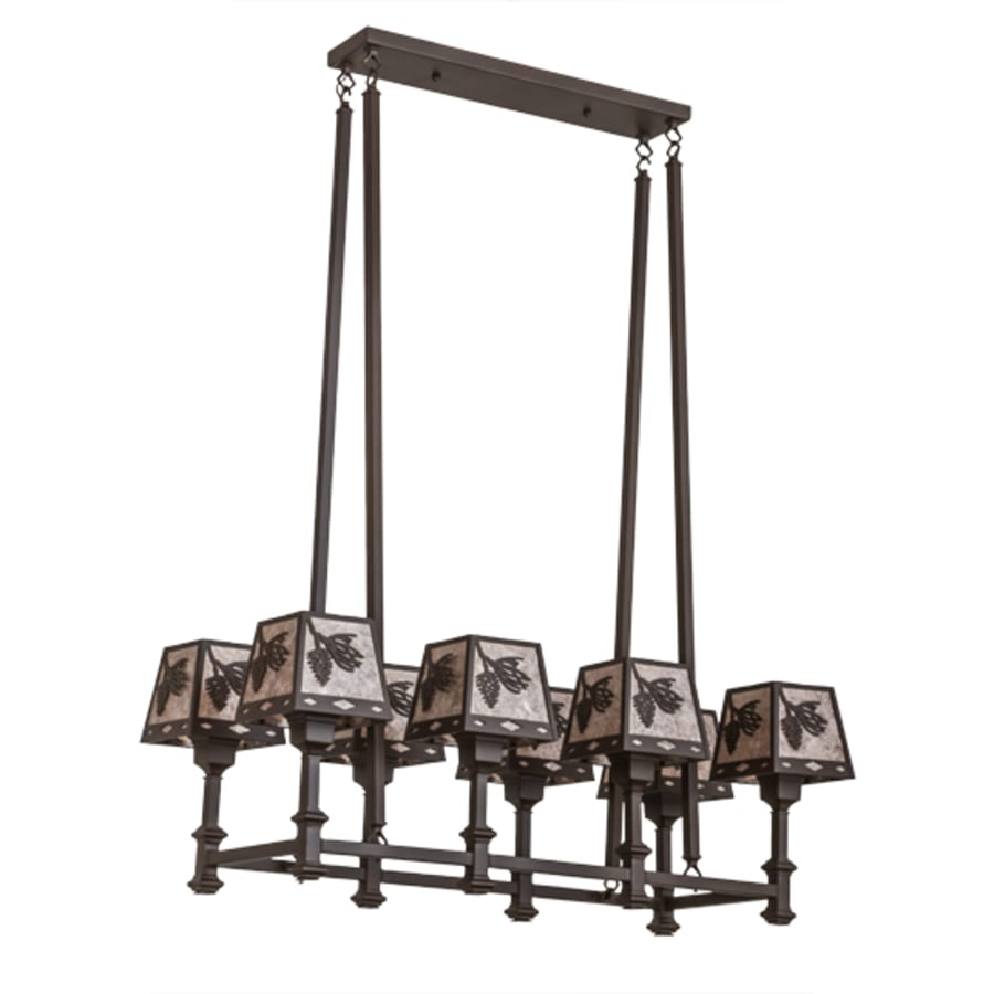Meyda Tiffany Balsam Pine 8 Light 38" Wide Linear Chandelier