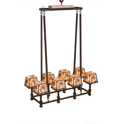 Meyda Tiffany Balsam Pine 8 Light 38" Wide Linear Chandelier