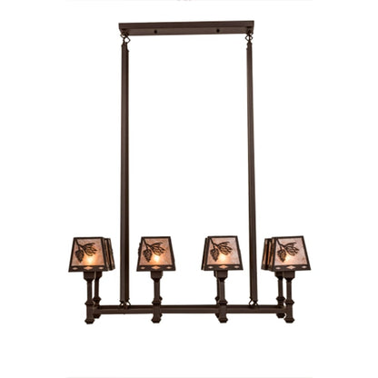 Meyda Tiffany Balsam Pine 8 Light 38" Wide Linear Chandelier