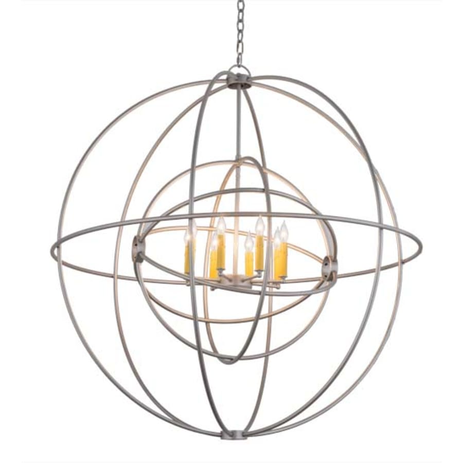 Meyda Tiffany Atom Enerjisi 8 Light 43" Wide Taper Candle Globe Chandelier