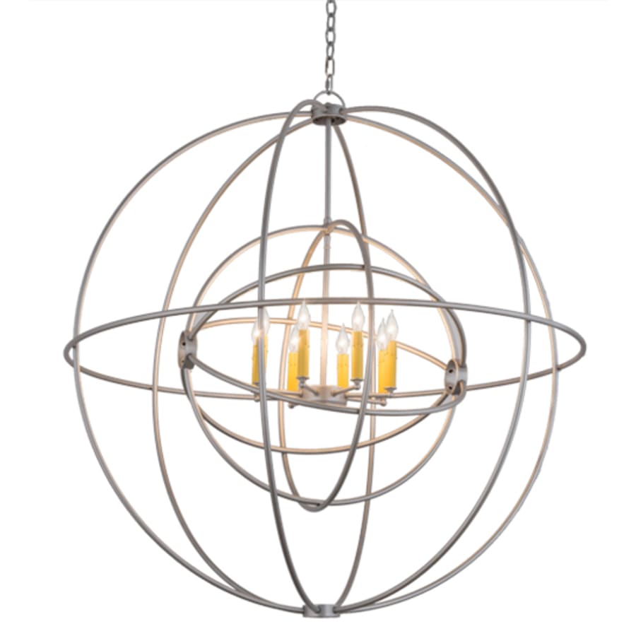 Meyda Tiffany Atom Enerjisi 8 Light 43" Wide Taper Candle Globe Chandelier