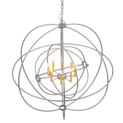 Meyda Tiffany Atom Enerjisi 8 Light 43" Wide Taper Candle Globe Chandelier