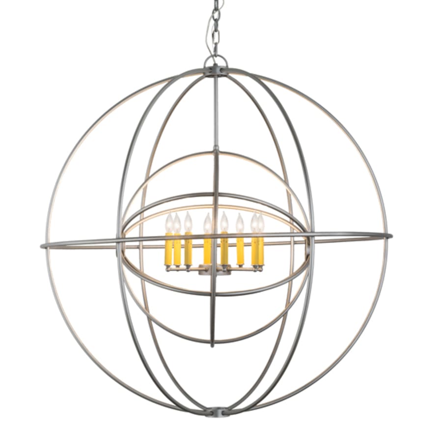 Meyda Tiffany Atom Enerjisi 8 Light 43" Wide Taper Candle Globe Chandelier
