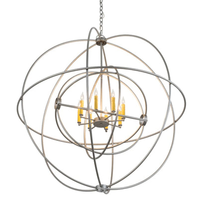 Meyda Tiffany Atom Enerjisi 8 Light 43" Wide Taper Candle Globe Chandelier