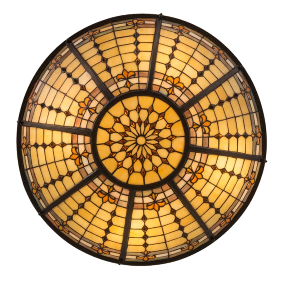 Meyda Tiffany Fleur-de-Lite 4 Light 24" Wide Semi-Flush Bowl Ceiling Fixture