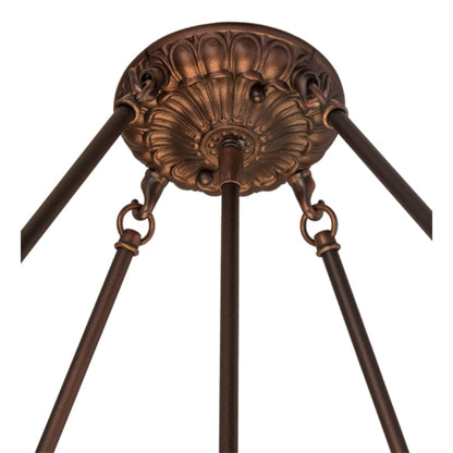 Meyda Tiffany Fleur-de-Lite 4 Light 24" Wide Semi-Flush Bowl Ceiling Fixture