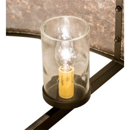 Meyda Tiffany Cilindro Lucy 4 Light 31" Wide Semi-Flush Ceiling Fixture - Wrought Iron Finish