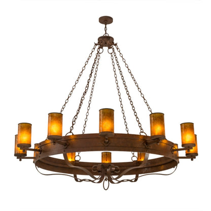 Meyda Tiffany Parnella 12 Light 72" Wide Ring Chandelier