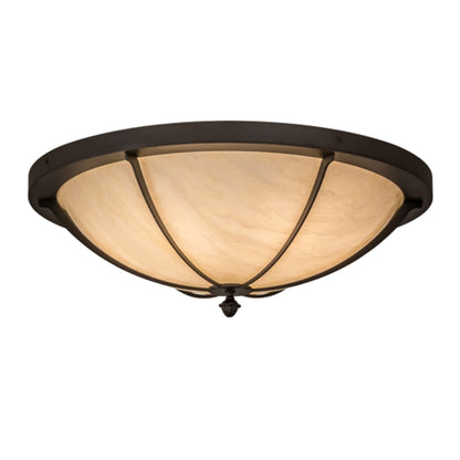 Meyda Tiffany Dominga 6 Light 30" Wide Flush Mount Bowl Ceiling Fixture - Oil Rubbed Bronze Finish