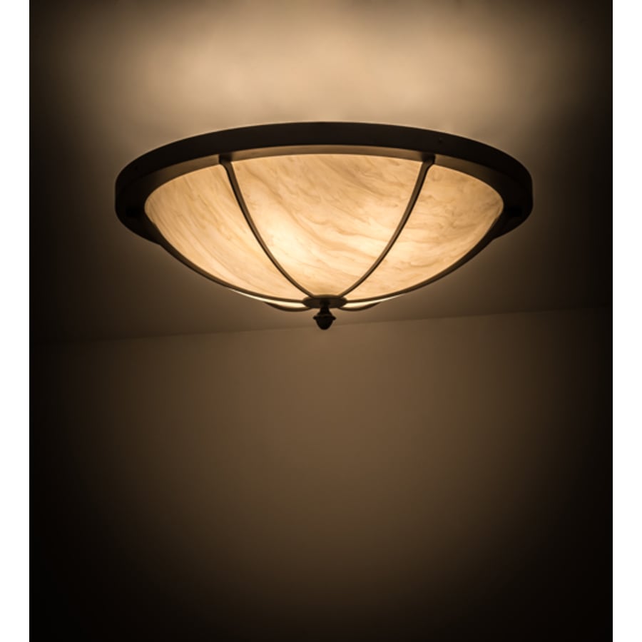 Meyda Tiffany Dominga 6 Light 30" Wide Flush Mount Bowl Ceiling Fixture - Oil Rubbed Bronze Finish