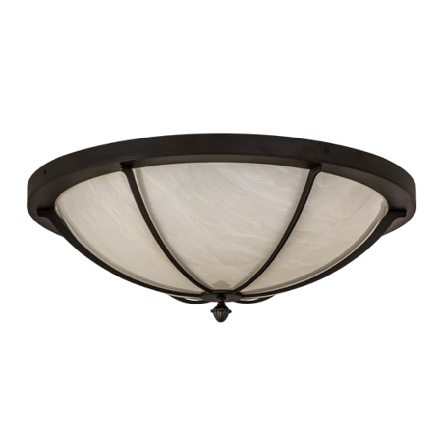 Meyda Tiffany Dominga 6 Light 30" Wide Flush Mount Bowl Ceiling Fixture - Oil Rubbed Bronze Finish