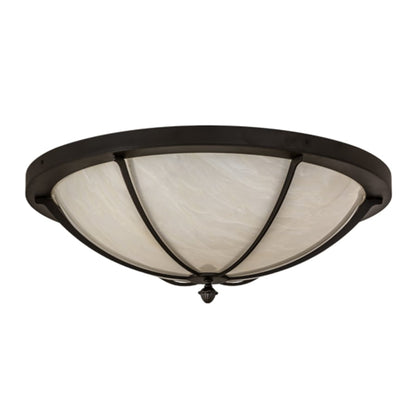 Meyda Tiffany Dominga 6 Light 30" Wide Flush Mount Bowl Ceiling Fixture - Oil Rubbed Bronze Finish