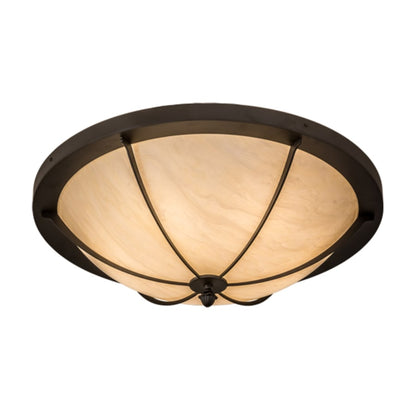Meyda Tiffany Dominga 6 Light 30" Wide Flush Mount Bowl Ceiling Fixture - Oil Rubbed Bronze Finish