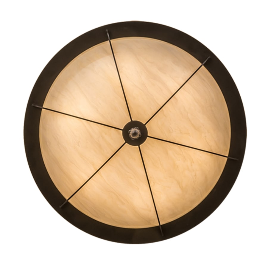 Meyda Tiffany Dominga 6 Light 30" Wide Flush Mount Bowl Ceiling Fixture - Oil Rubbed Bronze Finish
