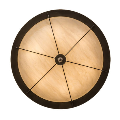 Meyda Tiffany Dominga 6 Light 30" Wide Flush Mount Bowl Ceiling Fixture - Oil Rubbed Bronze Finish