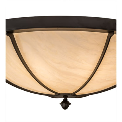 Meyda Tiffany Dominga 6 Light 30" Wide Flush Mount Bowl Ceiling Fixture - Oil Rubbed Bronze Finish