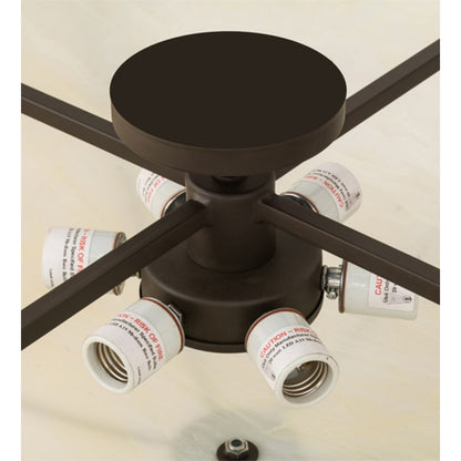 Meyda Tiffany Dominga 6 Light 30" Wide Flush Mount Bowl Ceiling Fixture - Oil Rubbed Bronze Finish