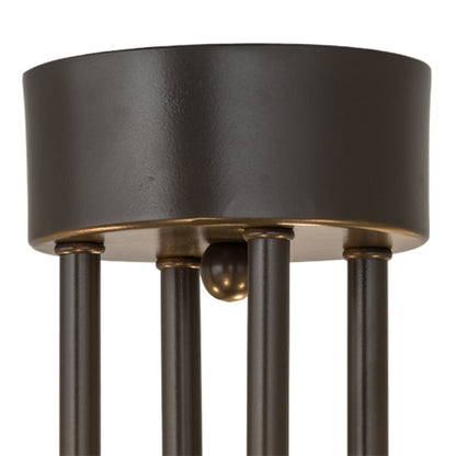 Meyda Tiffany Cilindro 4 Light 24" Wide Semi-Flush Drum Ceiling Fixture with Beige Idalight Shade - Timeless Bronze Finish