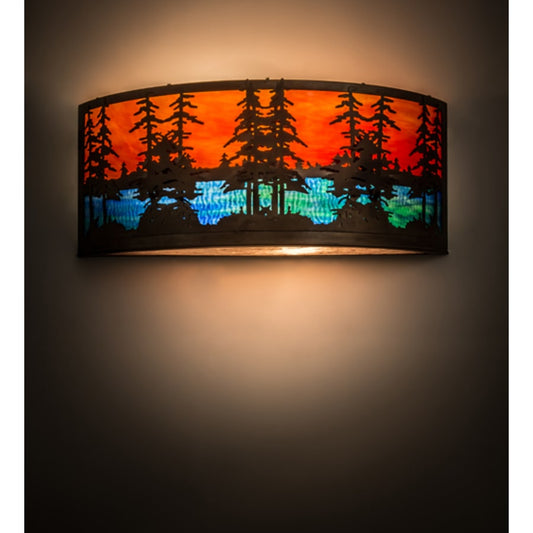 Meyda Tiffany Tall Pines 2 Light 12" Tall Wall Sconce