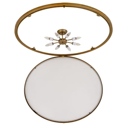 Meyda Tiffany Commerce 8 Light 49" Wide Flush Mount Bowl Ceiling Fixture