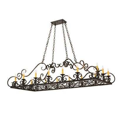 Meyda Tiffany Carlotta 16 Light 66" Wide Taper Candle Linear Chandelier