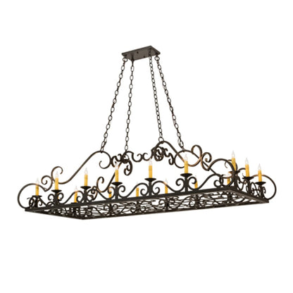 Meyda Tiffany Carlotta 16 Light 66" Wide Taper Candle Linear Chandelier