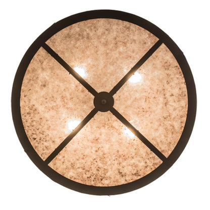 Meyda Tiffany Wildlife at Dusk 4 Light 36" Wide Semi-Flush Drum Ceiling Fixture