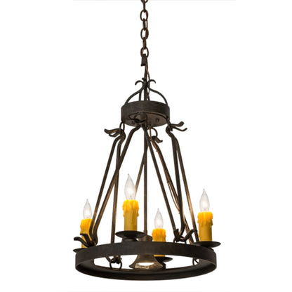 Meyda Tiffany Lakeshore 4 Light 18" Wide Taper Candle Multi Light Pendant