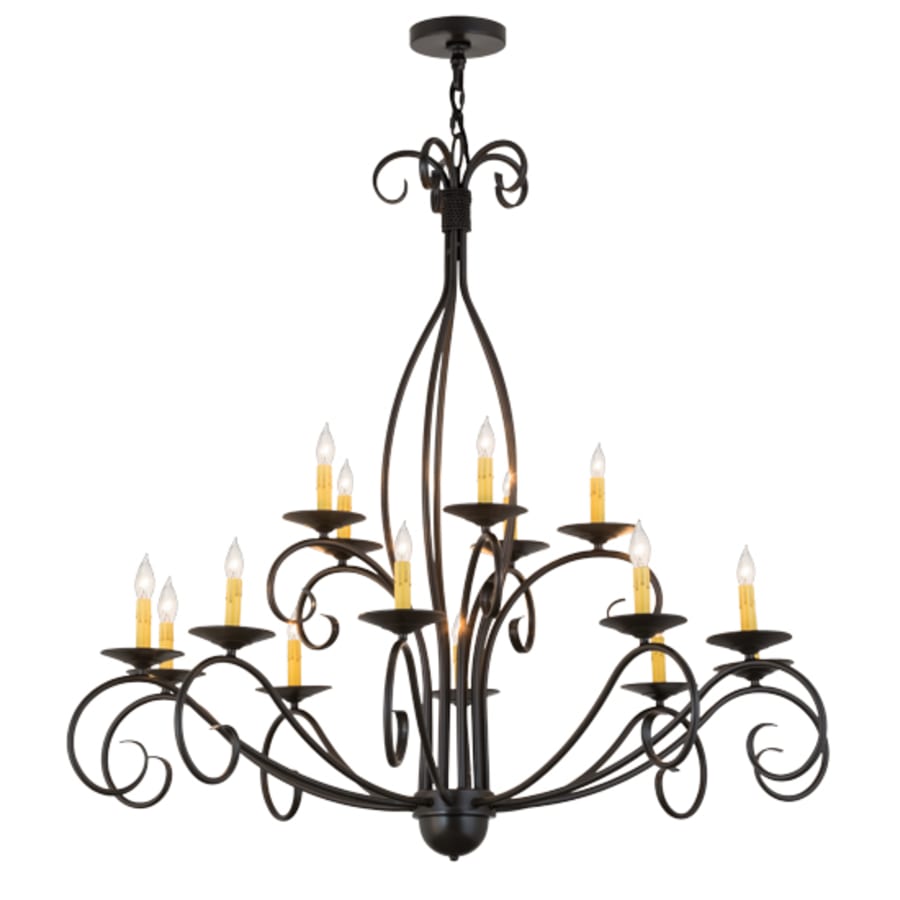 Meyda Tiffany Sienna 15 Light 48" Wide Taper Candle Style Chandelier