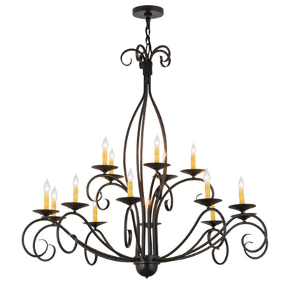 Meyda Tiffany Sienna 15 Light 48" Wide Taper Candle Style Chandelier