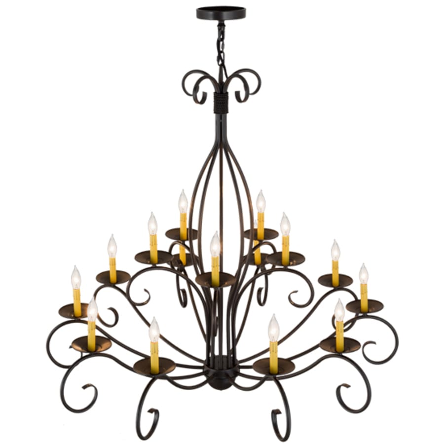 Meyda Tiffany Sienna 15 Light 48" Wide Taper Candle Style Chandelier