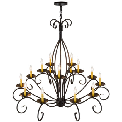 Meyda Tiffany Sienna 15 Light 48" Wide Taper Candle Style Chandelier