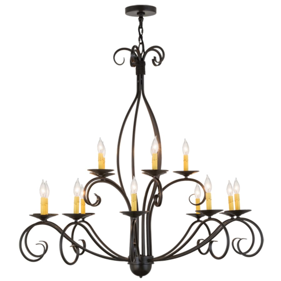 Meyda Tiffany Sienna 15 Light 48" Wide Taper Candle Style Chandelier